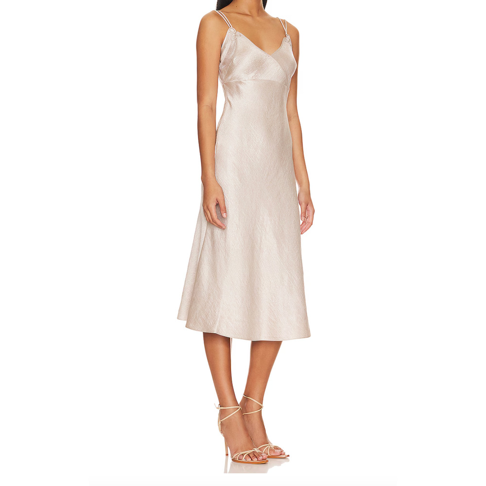 Joie Surene Midi Dress in SIlver CLoud NWT size M